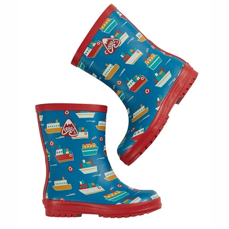 Frugi Explorer Welly Boots Sail the Seas